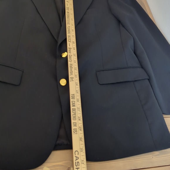 Stafford Executive Men’s Black Wool Single Breasted Notch Lapel Blazer - Picture 6 of 10